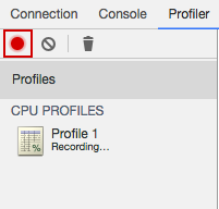 Stop recording the profile